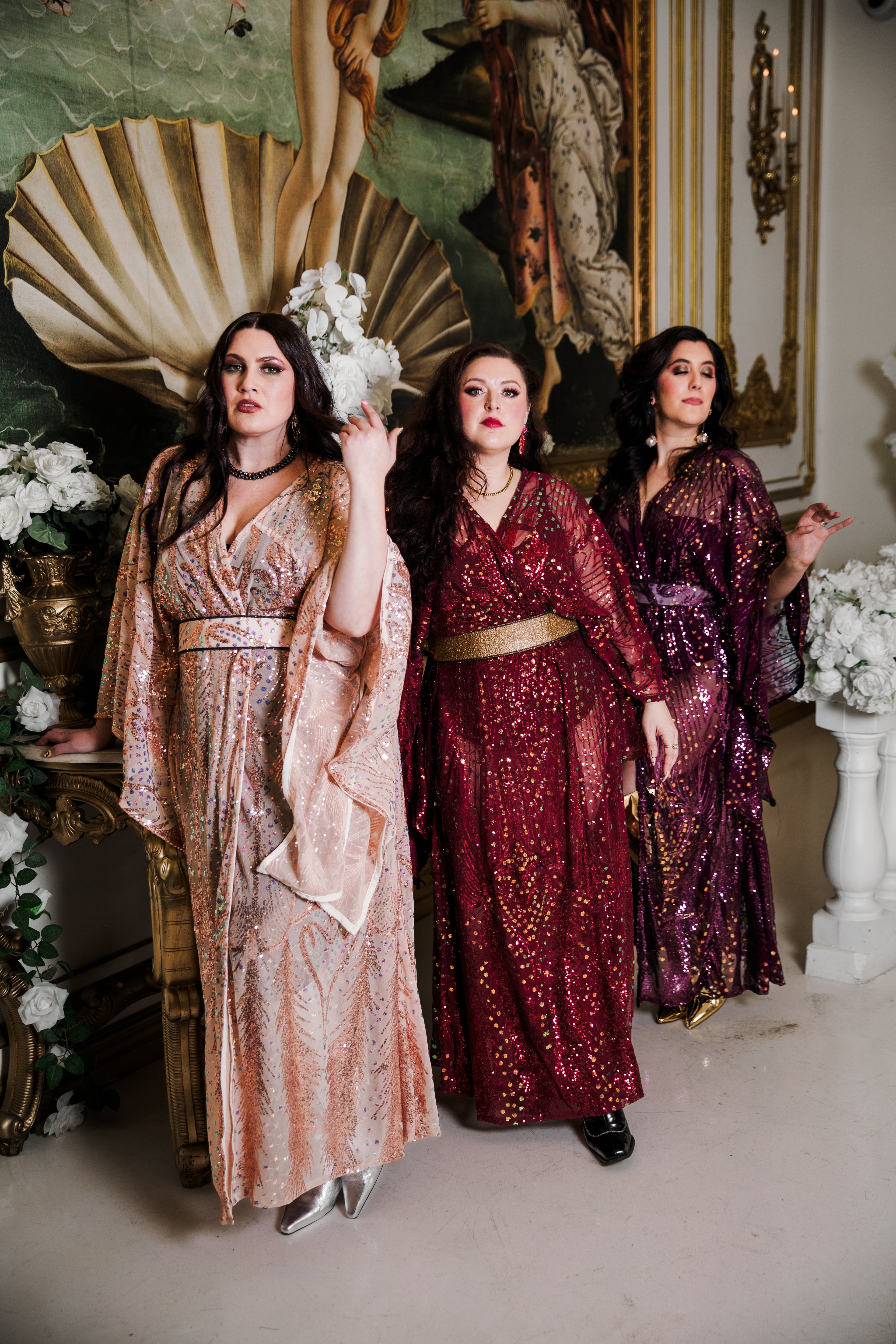 Runway Bohémienne Kimono Robe in “Stardust” (Rose Gold)