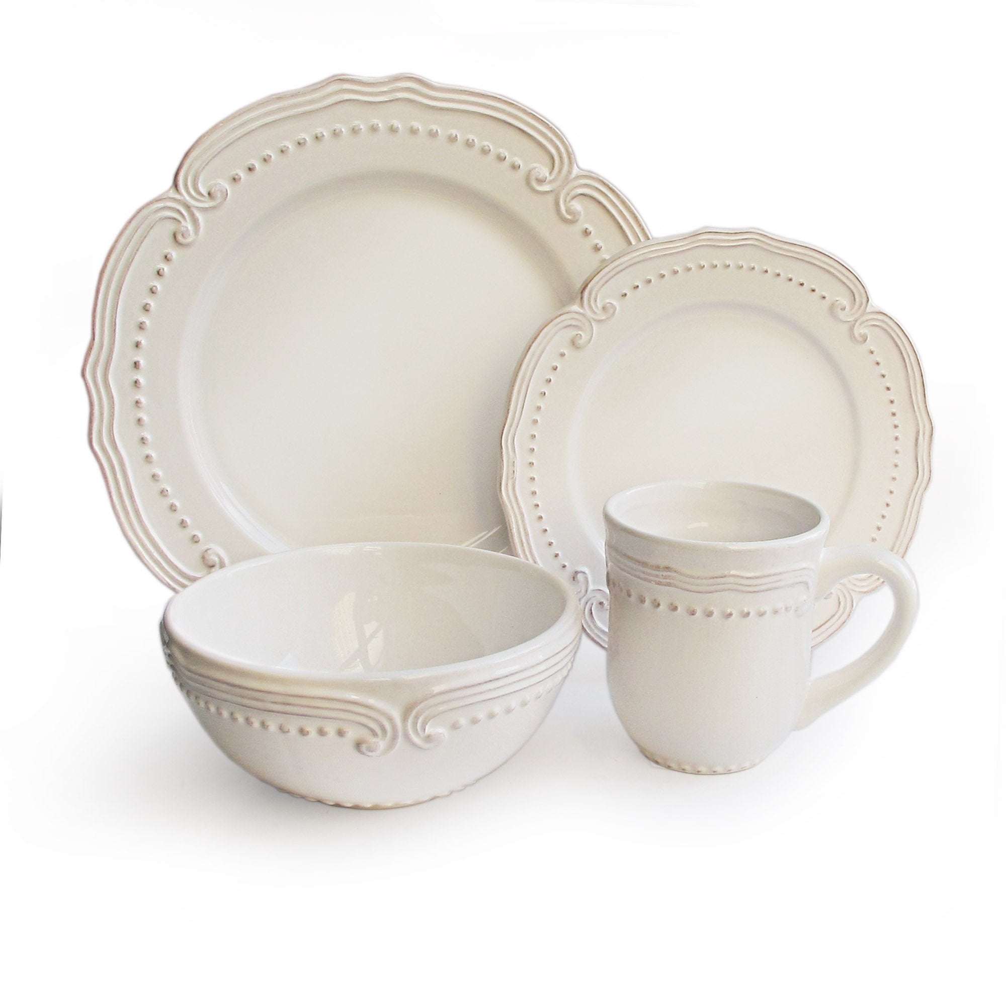 Victoria White 16-Piece Dinner Set