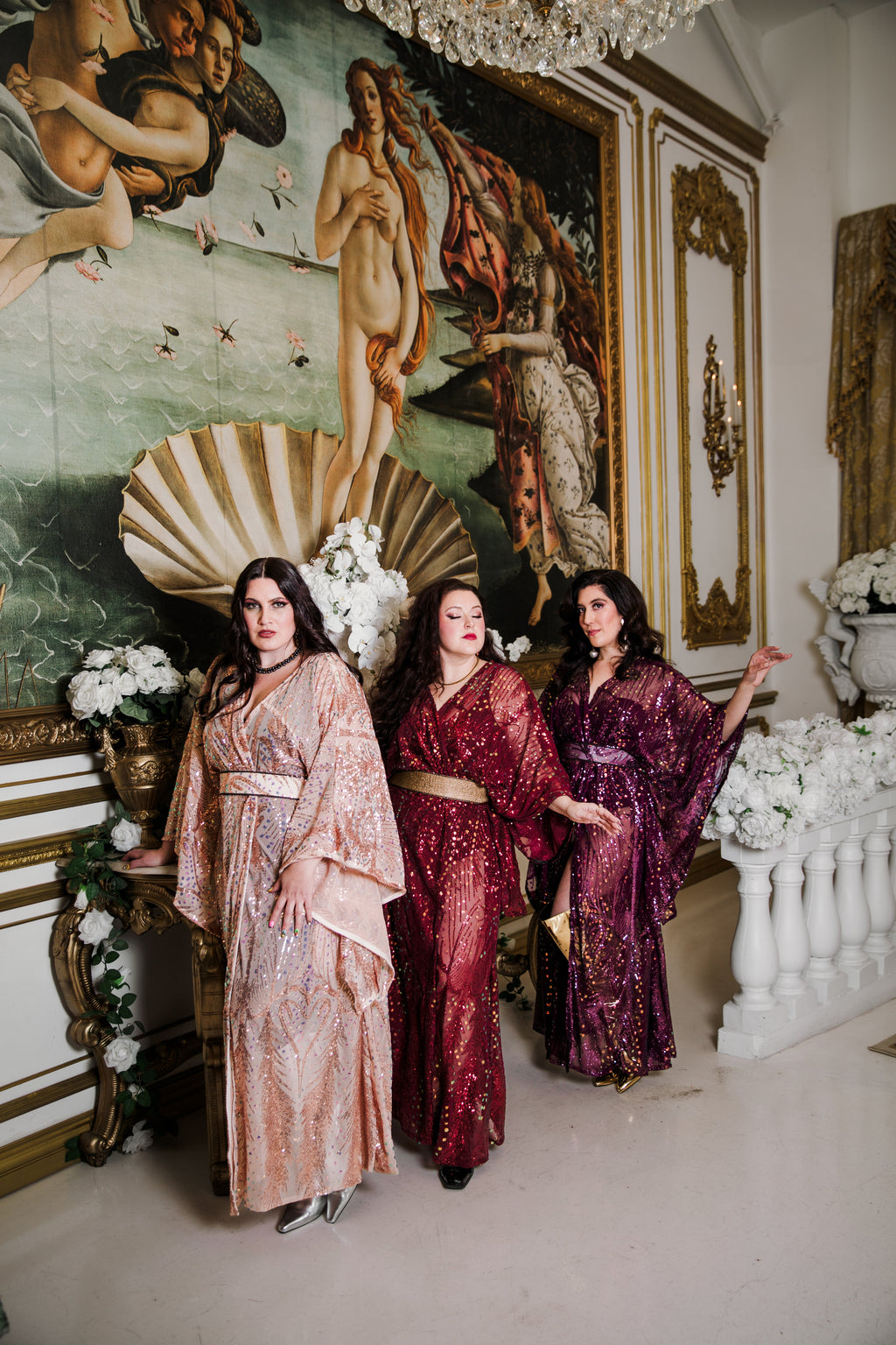 Runway Bohémienne Kimono Robe in “Stardust” (Rose Gold)