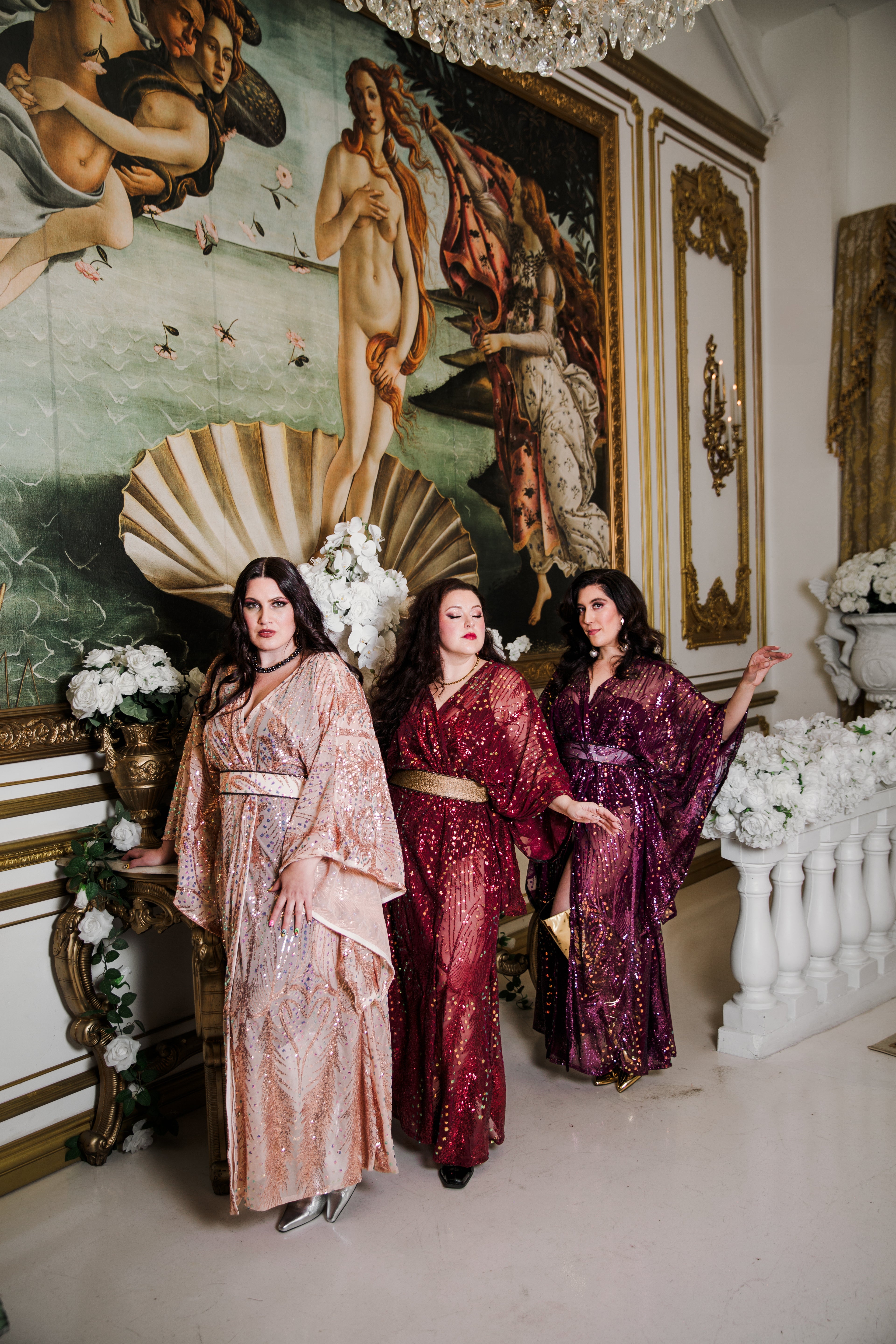 Runway Bohémienne Kimono Robe in “Stardust” (Rose Gold)